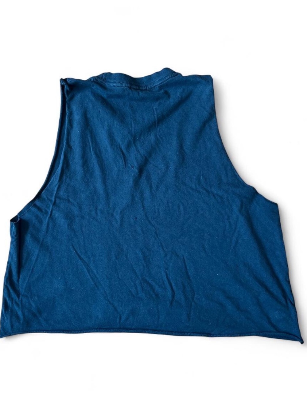 Brandy Melville Black Cropped Muscle Tee with White Bone LA Graphic - Picture 3 of 4
